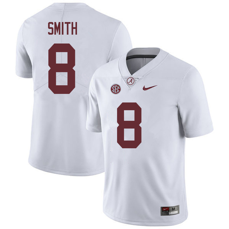 Alabama Crimson Tide Men's Saivion Smith #8 White NCAA Nike Authentic Stitched 2018 College Football Jersey CN16F04QC